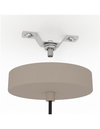 Luminária pendente com cúpula em tira metálica ROMAZZINA areia, E27 (não incl.)