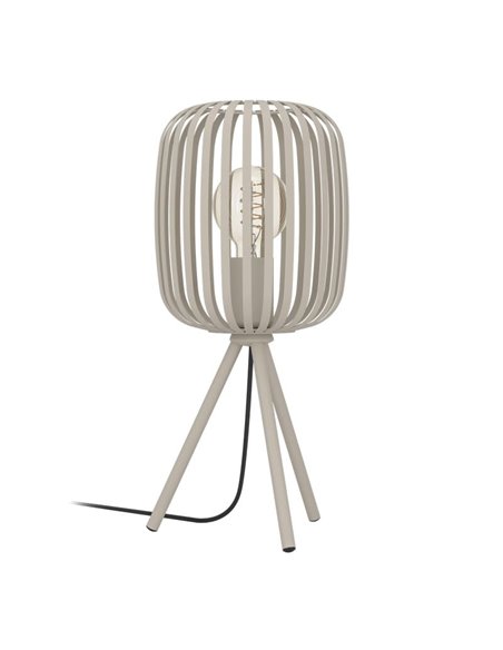 Lámpara de mesa con 3 patas, de tiras de metal arena ROMAZZINA, E27