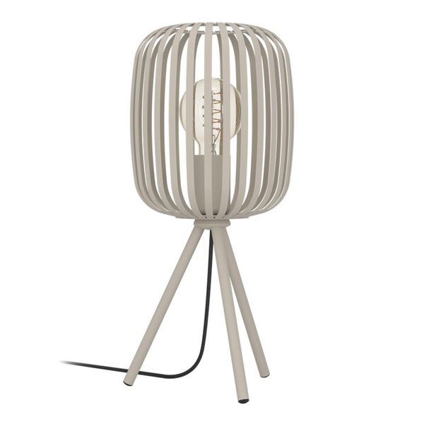 Lampe de table à 3 pieds, en bandes métalliques sable ROMAZZINA, E27