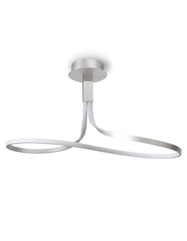Plafonnier LED Mantra 40 W à intensité variable, chrome 3 000 K, Nur 4980 4995 | LeonLeds