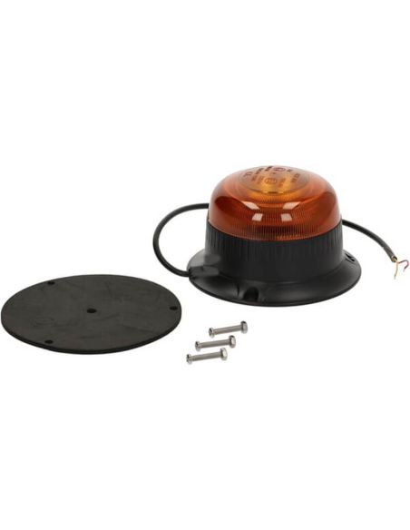 Rotativo LED mini ámbar Ø86x67mm 15W TA1 IP66 R65 R10 sujeción atornillada