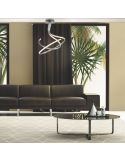 Lámpara de techo Nur 4981 4998 dimmable plata doble ambiente salón| LeonLeds