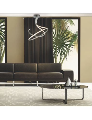 Lámpara de techo Nur 4981 4998 dimmable plata doble ambiente salón| LeonLeds