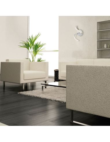 Applique murale LED à intensité variable NUR Series 4985, 10 W, 3 000 K, argent ambiant | LeonLeds