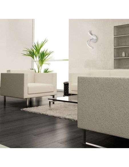 Luminária de parede LED regulável NUR Série 4985, 10 W, 3000 K, cor prata | LeonLeds