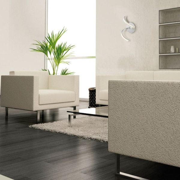 Applique murale LED à intensité variable NUR Series 4985, 10 W, 3 000 K, argent ambiant | LeonLeds