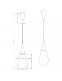 Luminária de teto pendente branca de design moderno da série Toulon da Trio Lighting | LeonLeds Lighting