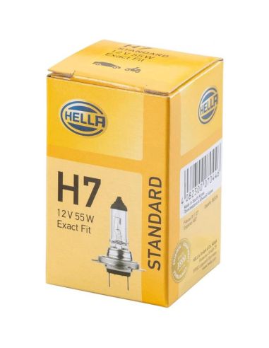 Bombilla halógena HELLA H7 Standard 12V 55W PX26d | caja 1 unidad | 8GH 007 157-121