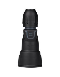 Base de enchufe 2P+T 16A IP44 de caucho negro con prensaestopas salida recta 2