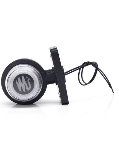 Galibo LED multifunción WAS W74.2A LOGO – 12/24V – efecto neón con emblema WAS, cable 33 cm, luz delantera blanca y lateral roja