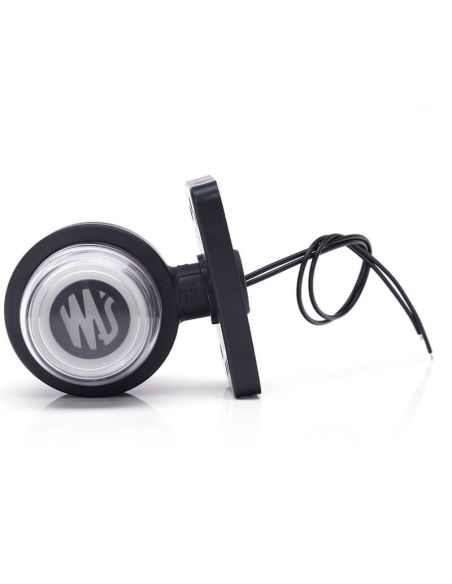 Galibo LED multifunción WAS W74.2A LOGO – 12/24V – efecto neón con emblema WAS, cable 33 cm, luz delantera blanca y lateral roja