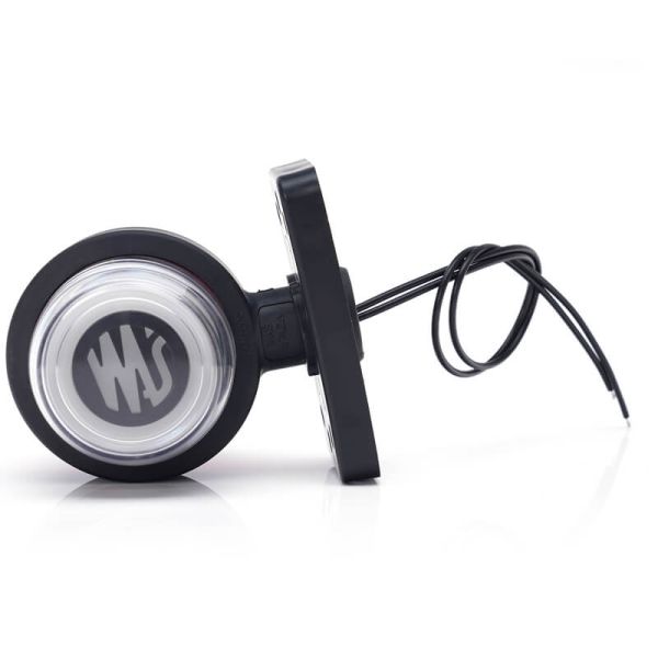 Galibo LED multifunción WAS W74.2A LOGO – 12/24V – efecto neón con emblema WAS, cable 33 cm, luz delantera blanca y lateral roja