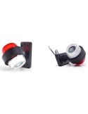 Galibo LED multifunción WAS W74.2A LOGO – 12/24V – efecto neón con emblema WAS, cable 33 cm, luz delantera blanca y lateral roja