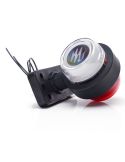Galibo LED multifunción WAS W74.2A LOGO – 12/24V – efecto neón con emblema WAS, cable 33 cm, luz delantera blanca y lateral roja