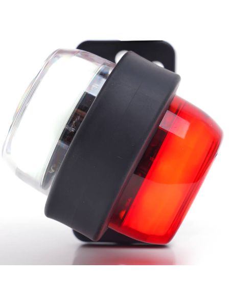 Galibo LED multifunción WAS W74.2A LOGO – 12/24V – efecto neón con emblema WAS, cable 33 cm, luz delantera blanca y lateral roja