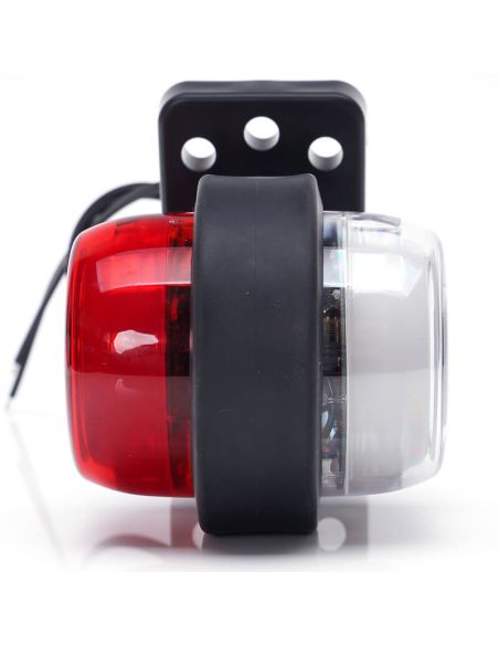 Galibo LED multifunción WAS W74.2A LOGO – 12/24V – efecto neón con emblema WAS, cable 33 cm, luz delantera blanca y lateral roja