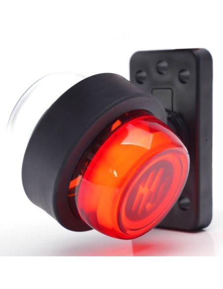 Galibo LED multifunción WAS W74.2A LOGO – 12/24V – efecto neón con emblema WAS, cable 33 cm, luz delantera blanca y lateral roja