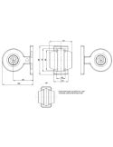 Medidas Galibo LED multifunción WAS W74.2A LOGO – 12/24V – efecto neón con emblema WAS, cable 33 cm