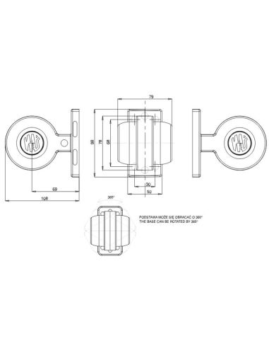 Medidas Galibo LED multifunción WAS W74.2A LOGO – 12/24V – efecto neón con emblema WAS, cable 33 cm
