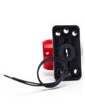 Galibo LED multifunción WAS W74.2A LOGO – 12/24V – efecto neón con emblema WAS, cable 33 cm, luz delantera blanca y lateral roja