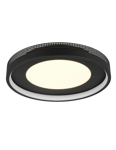 Plafonnier LED rond SOLEA Ø40cm 36W 4700lm, 3000K IP20 Noir