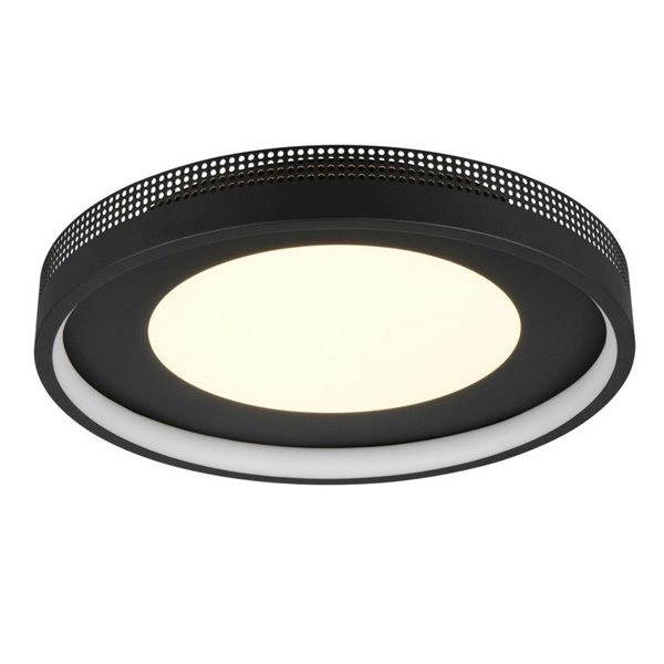 Plafonnier LED rond SOLEA Ø40cm 36W 4700lm, 3000K IP20 Noir