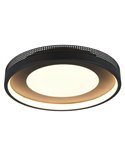 Plafón de techo LED redondo SOLEA Ø40cm 36W 4700lm, 3000K IP20 Negro