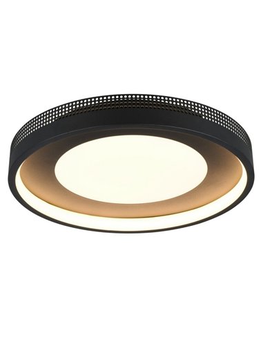 Plafonnier LED rond SOLEA Ø40cm 36W 4700lm, 3000K IP20 Noir