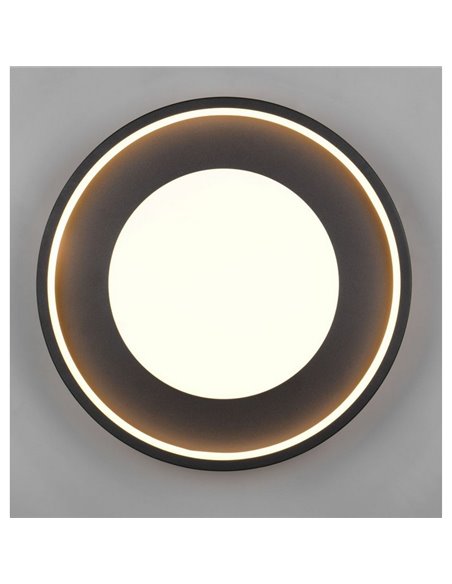 Luminária de teto redonda LED SOLEA Ø40cm 36W 4700lm, 3000K IP20 preta