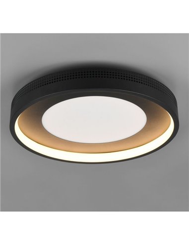 Plafonnier LED rond SOLEA Ø40cm 36W 4700lm, 3000K IP20 Noir