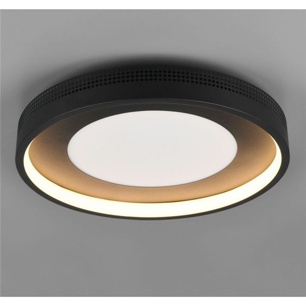 Plafón de techo LED redondo SOLEA Ø40cm 36W 4700lm, 3000K IP20 Negro
