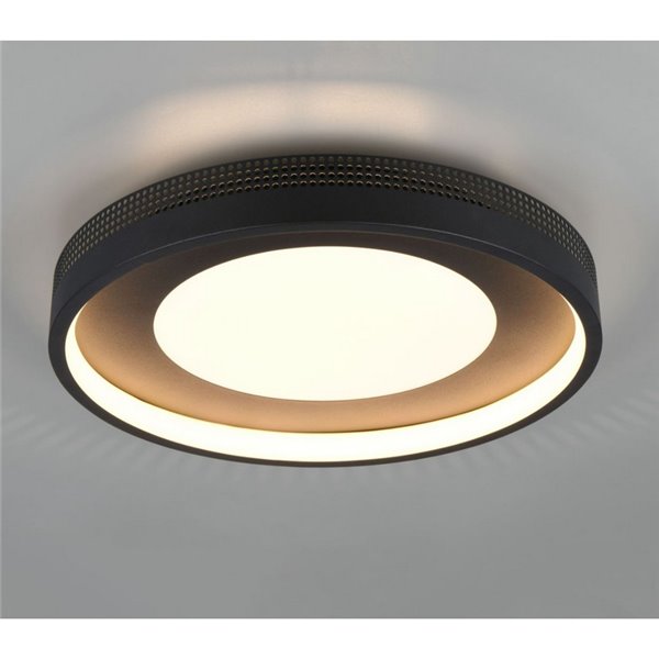 Plafonnier LED rond SOLEA Ø40cm 36W 4700lm, 3000K IP20 Noir