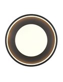 Plafón de techo LED redondo SOLEA Ø40cm 36W 4700lm, 3000K IP20 Negro