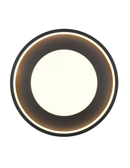 Plafonnier LED rond SOLEA Ø40cm 36W 4700lm, 3000K IP20 Noir