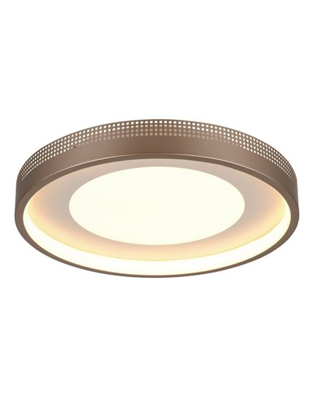 Plafón de techo redondo LED SOLEA Ø40cm 36W 4700lm, 3000K IP20 Marrón