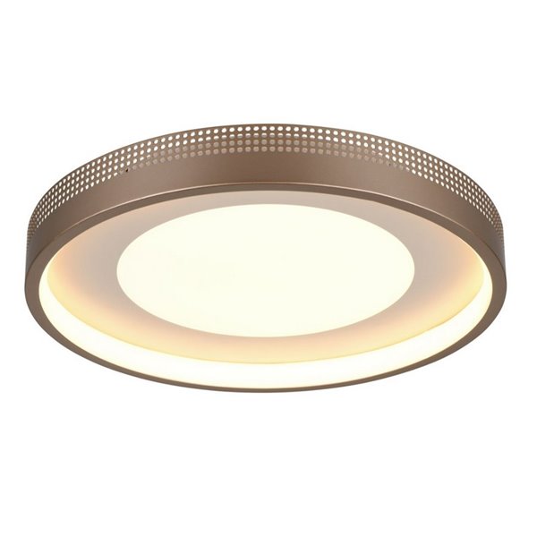 Plafonnier rond LED SOLEA Ø40cm 36W 4700lm, 3000K IP20 Marron