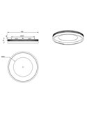 Plafón de techo redondo LED SOLEA Ø40cm 36W 4700lm, 3000K IP20 Marrón