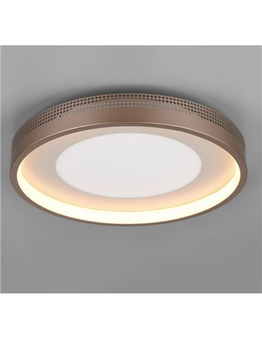 Plafón de techo redondo LED SOLEA Ø40cm 36W 4700lm, 3000K IP20 Marrón