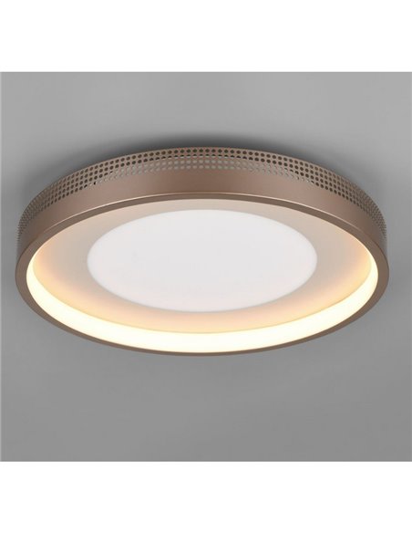 Luminária de teto redonda LED SOLEA Ø40cm 36W 4700lm, 3000K IP20 Castanho