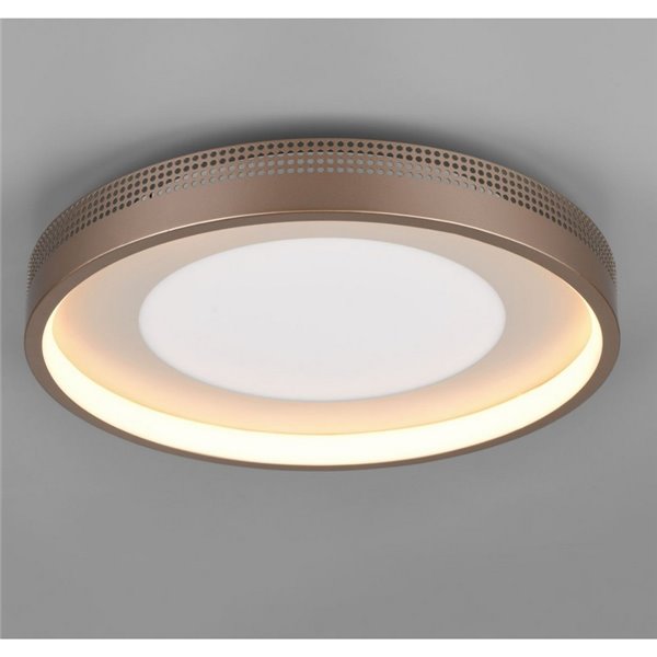 Plafonnier rond LED SOLEA Ø40cm 36W 4700lm, 3000K IP20 Marron