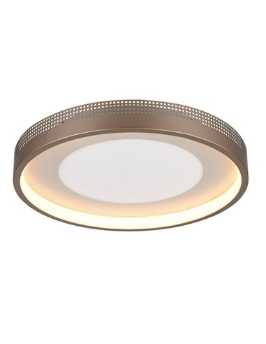 Plafonnier rond LED SOLEA Ø40cm 36W 4700lm, 3000K IP20 Marron