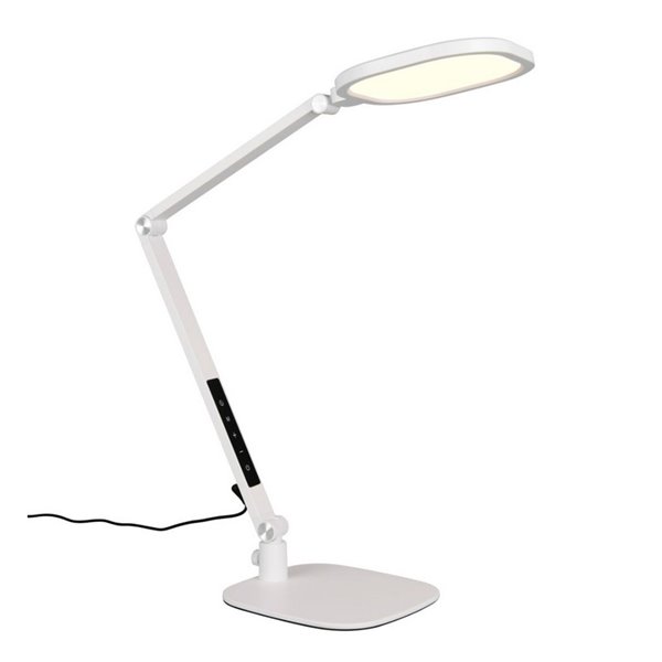 Luminária de mesa LED estilo flexo multiposições regulável SERVO 13,5 W 1400 lm, 3000+4200+6500 K, branca