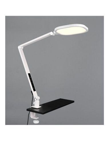 Lámpara de mesa LED estilo flexo multiposición SERVO 13,5W 1400lm regulable 3000+4200+6500K Blanco