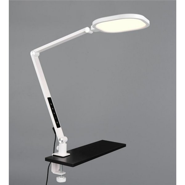 Luminária de mesa LED estilo flexo multiposições regulável SERVO 13,5 W 1400 lm, 3000+4200+6500 K, branca