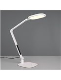 Luminária de mesa LED estilo flexo multiposições regulável SERVO 13,5 W 1400 lm, 3000+4200+6500 K, branca