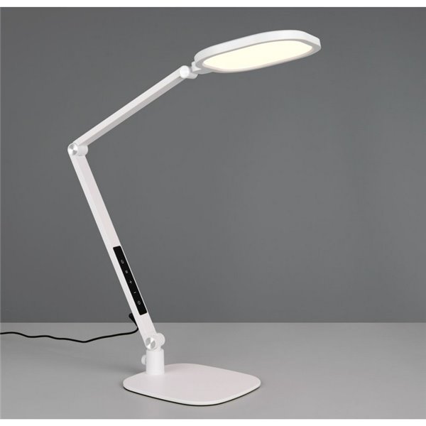 Lámpara de mesa LED estilo flexo multiposición SERVO 13,5W 1400lm regulable 3000+4200+6500K Blanco