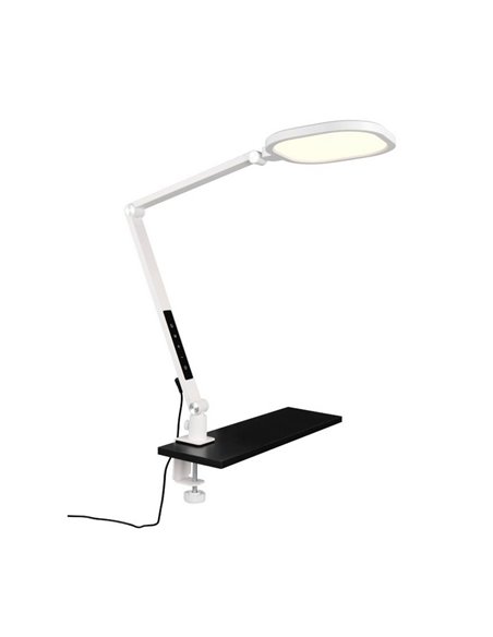 Lámpara de mesa LED estilo flexo multiposición SERVO 13,5W 1400lm regulable 3000+4200+6500K Blanco