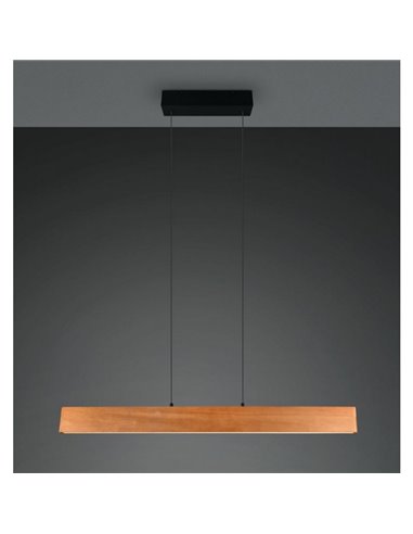 Lámpara colgante LED EDGEWOOD 115cm 27W 3100lm regulable 2700–6000 K doble iluminación IP20