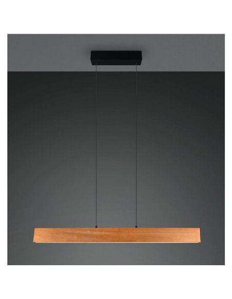 Luminária pendente LED EDGEWOOD 115 cm 27 W 3100 lm regulável 2700–6000 K iluminação dupla IP20