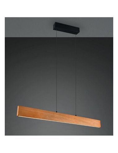 Lámpara colgante LED EDGEWOOD 115cm 27W 3100lm regulable 2700–6000 K doble iluminación IP20